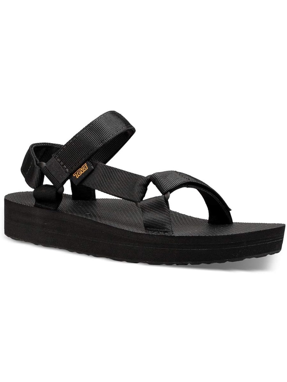 Teva Women’s Black Mid Platform Strappy Sandal